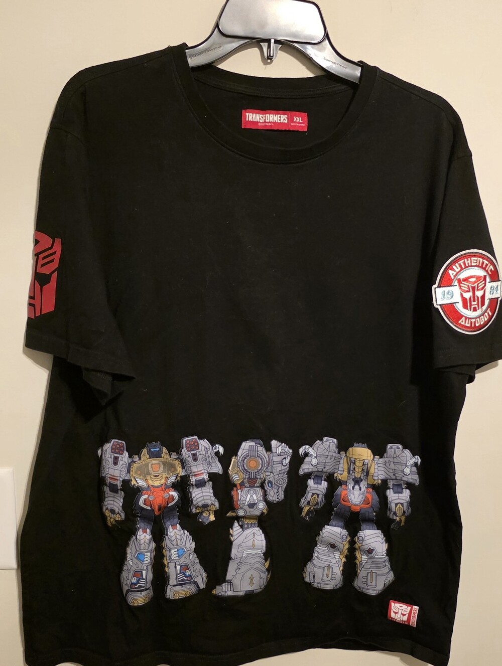 Freeze Max Transformers Grimlock T-Shirt Black Men's Size XXL Chenille Patch